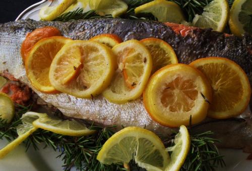 market salmon off the grill